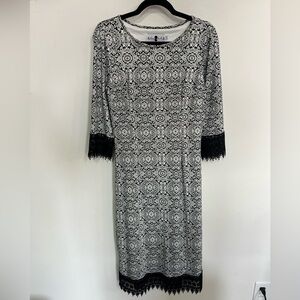 Dainty Jewell’s Lace Trim Midi Dress